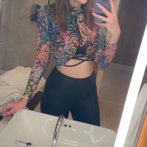 AFRM Lela top in patchwork floral